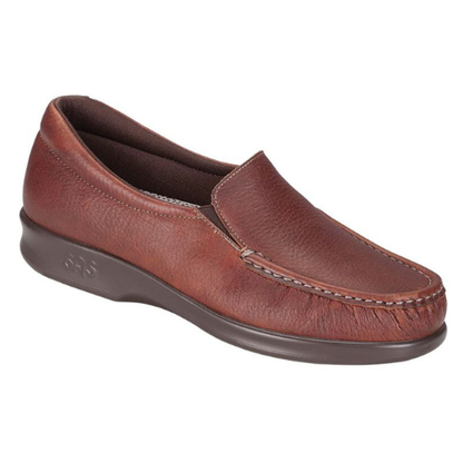 Twin Brown Slip On Loafers