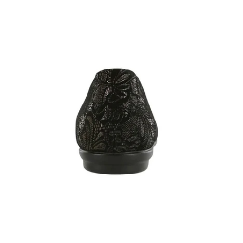 SCENIC BLACK LACE | Scenic Ballet Flat Brocade-Black Patent at Brandy Shoes Made in USA
