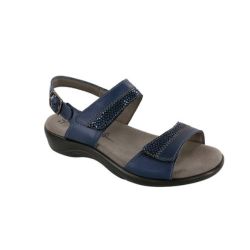 NUDU011 Heel Strap Navy Sandal-Made in USA