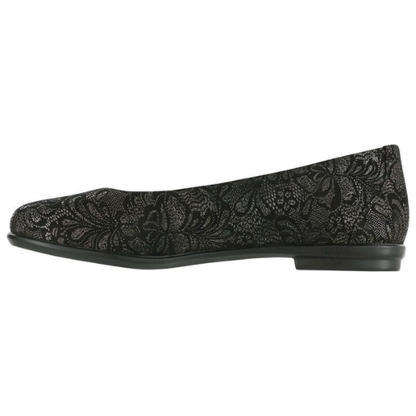 SCENIC BLACK LACE | Scenic Ballet Flat Brocade-Black Patent at Brandy Shoes Made in USA