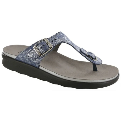 SANIBEL SILVER BLUE at Brandy's Shoes Made in USA