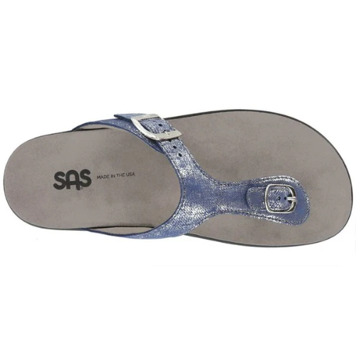 SANIBEL SILVER BLUE at Brandy's Shoes Made in USA