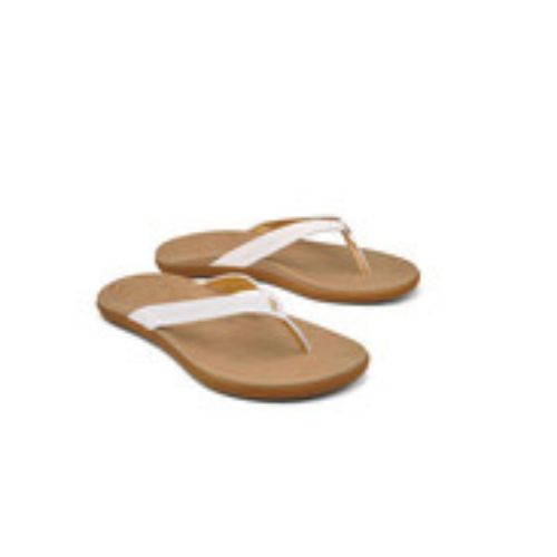 HONU BRIGHT WHITE-GOLDEN SAND SLIPPERS