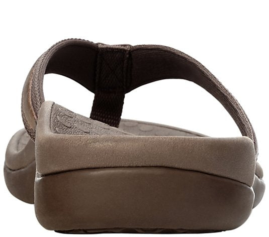 Tide ii Toe Post Women's Sandals - Bronze Metallic | Vionic Leather Thong Sandals - Tide II-Brandy