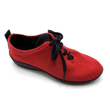 ARCOPEDICO LS LACED SHOE RED 1151 | Arcopedico Women's LS Knit "Shocks" Comfort Shoe - Red 1151-Brandy