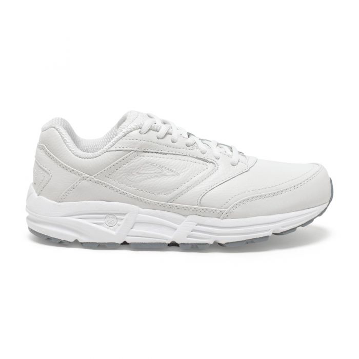 BROOKS ADDICTION WHITE WALKER | Brooks Men's Addiction Walker Lace-Up Shoes White Leather - 110039-111-Brandy