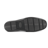 INTREPID BLACK MULTI | Florsheim Men's Intrepid Moc Toe Penny Driver Loafer, Black Milled with Brown Smooth-Brandy