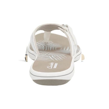 CLARKS WOMEN BREEZE SEA WHITE SLIPPERS