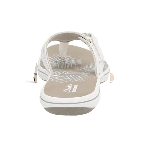 CLARKS WOMEN BREEZE SEA WHITE SLIPPERS