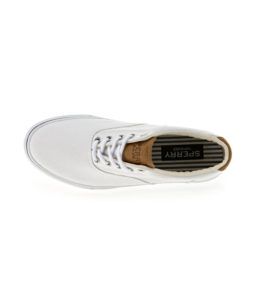 STRIPER CVO WHT | Brandy's Shoes Sperry 1048032 Men's Striper CVO White Salt Washed Twill Sneaker Made in USA