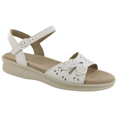 Duo Quarter White Strap Sandals