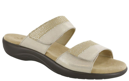 GOLDEN | SAS Women's Nudu Slide Golden Leather Sandal-NUDU SLIDE644-Made in USA-Brandy's Shoes