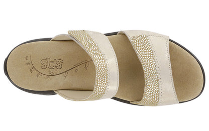 GOLDEN | SAS Women's Nudu Slide Golden Leather Sandal-NUDU SLIDE644-Made in USA-Brandy's Shoes