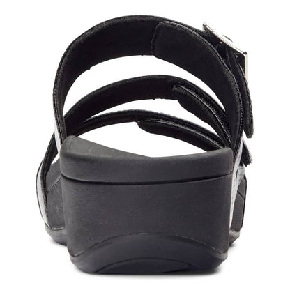 RIO BLACK LIZARD | Vionic Womens Pacific Rio Platform Sandal - Ladies Adjustable Slide Sandal with Concealed Orthotic Arch Support-Brandy