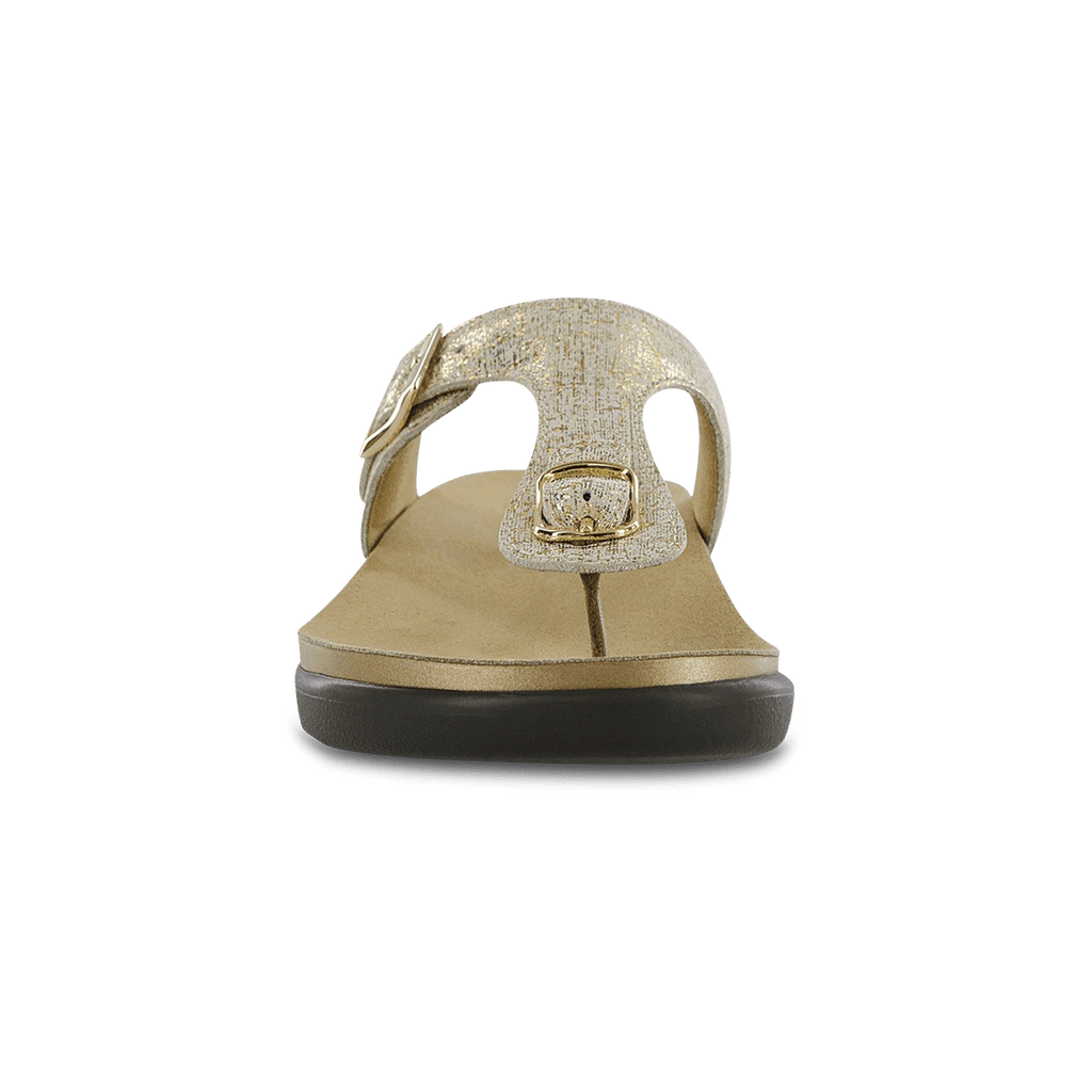 SHINY GOLD | SAS Sanibel - Thong Sandal at Brandy's Shoes Made in USA