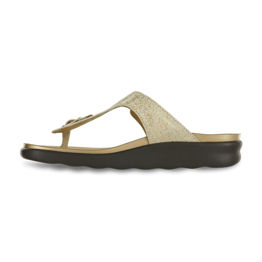 SHINY GOLD | SAS Sanibel - Thong Sandal at Brandy's Shoes Made in USA