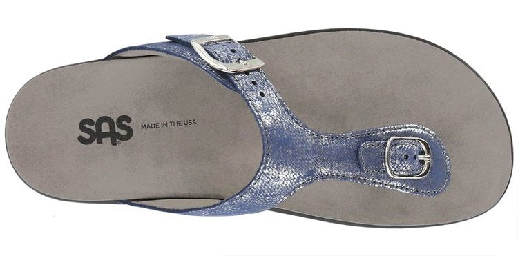 SANIBEL SILVER BLUE at Brandy's Shoes Made in USA
