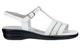 CAPRI WHT SNAKE | SAS Women's Capri White Snake T-Strap Sandal-CAPRI234-Made in USA-Brandy's Shoes