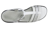 CAPRI WHT SNAKE | SAS Women's Capri White Snake T-Strap Sandal-CAPRI234-Made in USA-Brandy's Shoes