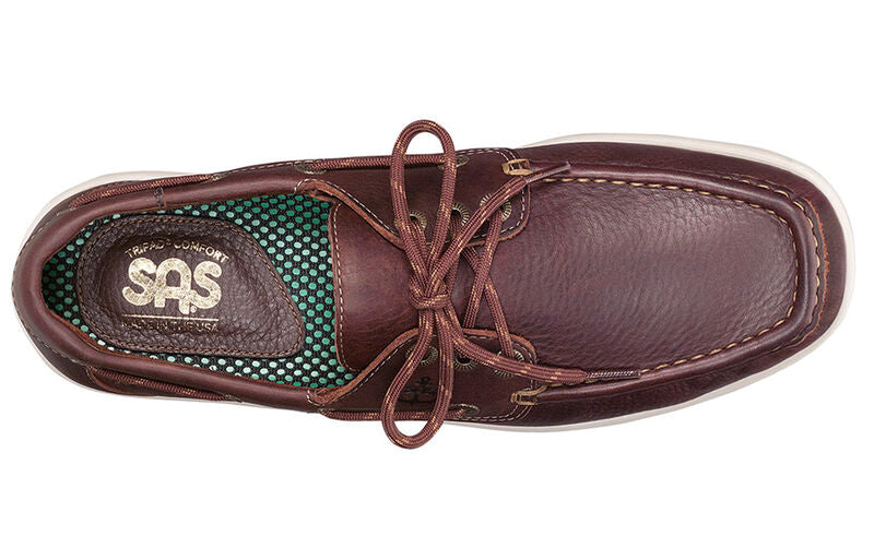 Decksider Lace Up Boat Shoe | SAS MEN Decksider Lace Up Boat Shoe BROWN Made in USA  Brandy's Shoes