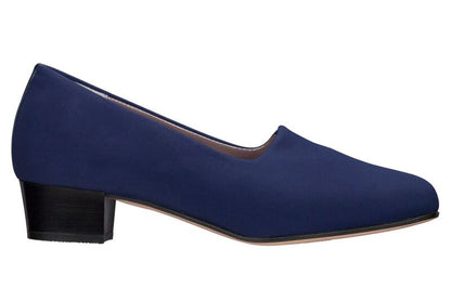 NAVY | Lucia Slip On Heel at Brandy's Shoes Made in USA