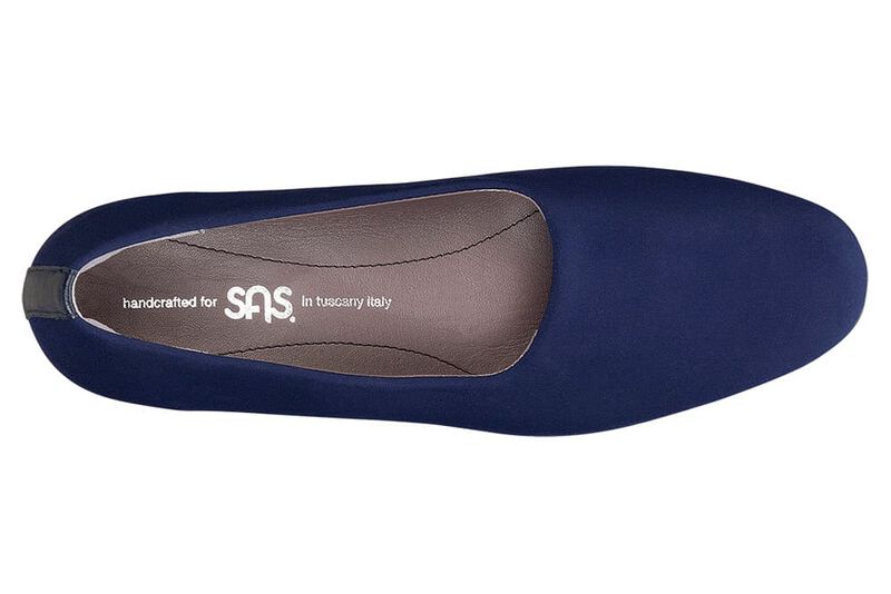 NAVY | Lucia Slip On Heel at Brandy's Shoes Made in USA