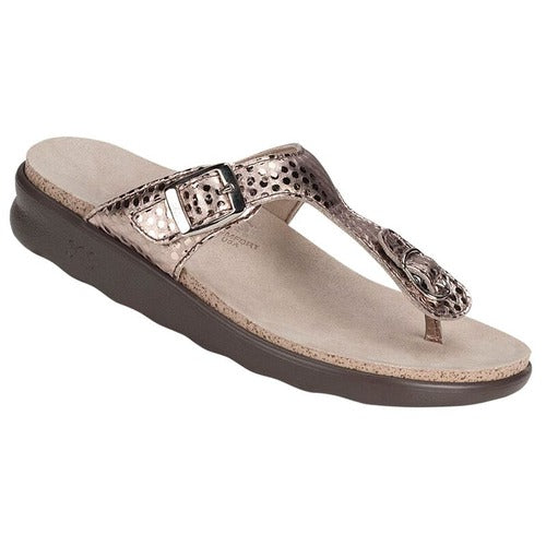 Sanibel T-Strap Oro Slide Sandal