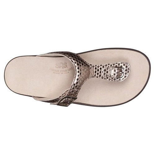 Sanibel T-Strap Oro Slide Sandal