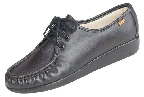 Siesta Black Lace Up Loafer Sas
