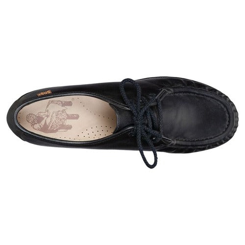 Siesta Black Lace Up Loafer Sas