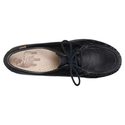 Siesta Black Lace Up Loafer Sas