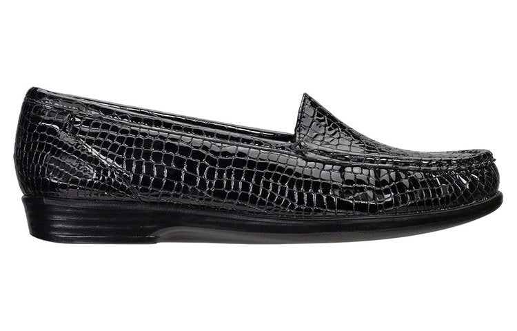 Women's Simplify Slip on Shoe SAS- Black Croc at Brandy's Shoes Made in USA
