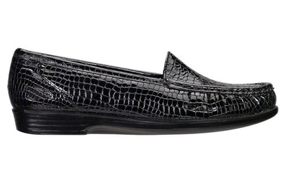 Women's Simplify Slip on Shoe SAS- Black Croc at Brandy's Shoes Made in USA