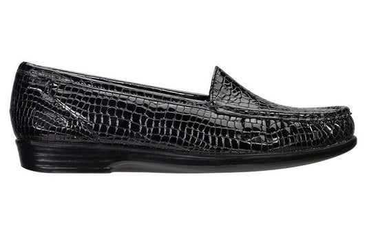 Women's Simplify Slip on Shoe SAS- Black Croc at Brandy's Shoes Made in USA