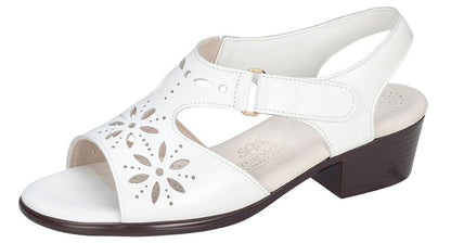 WHITE | Sunburst Heel Strap Sandal at  Brandy's Shoes Made in USA
