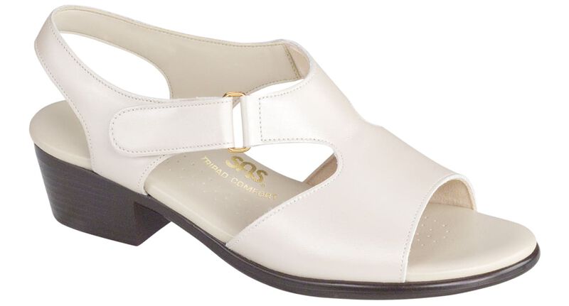 WHITE | Suntimer Heel Strap Sandal at Brandy's Shoes Made in USA