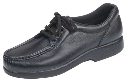 BLACK | SAS Women's Black Take Time Lace Up Loafer-TAKE TIME013-Made in USA-Brandy's Shoes