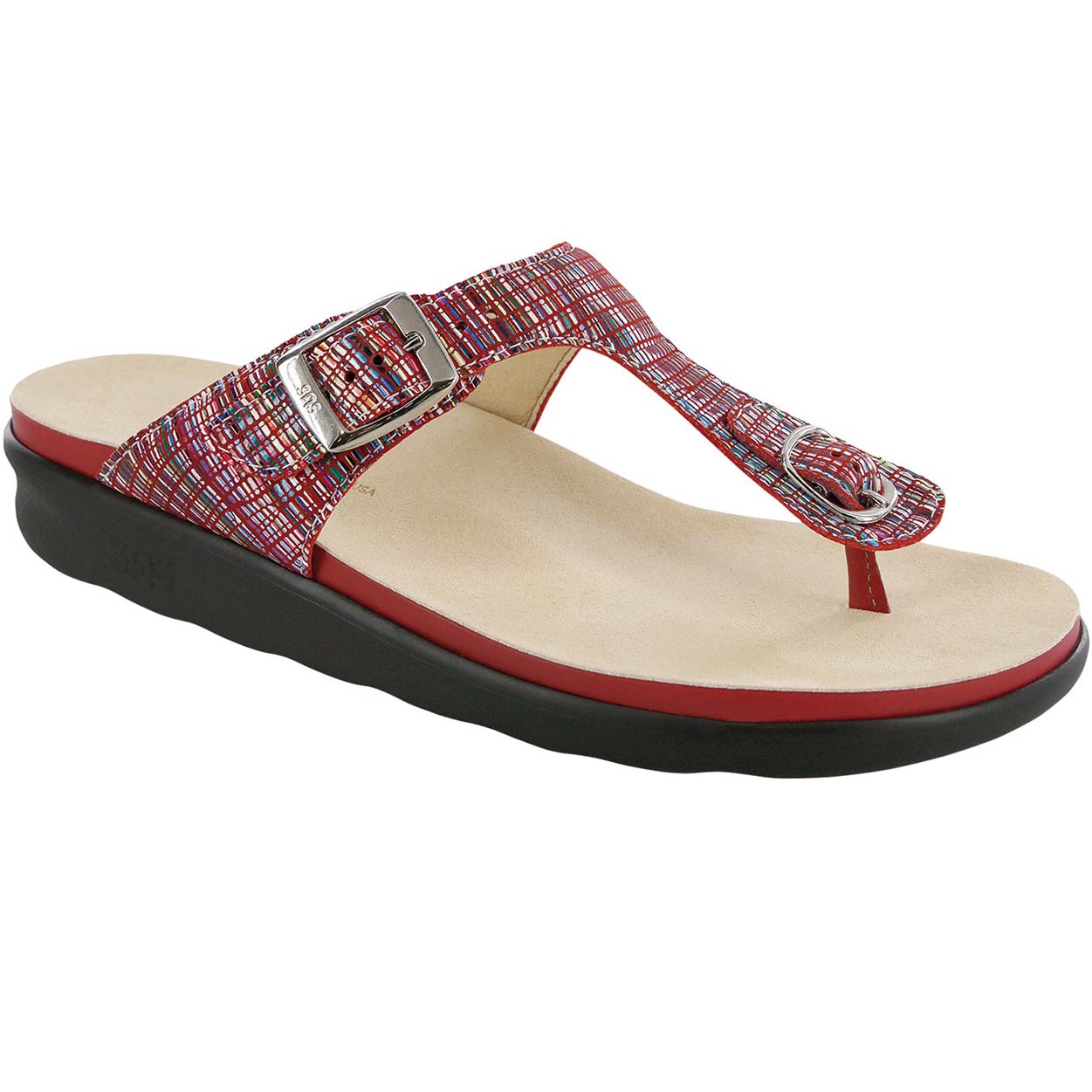 RAINBOW RED | SAS Albuquerque Women's Sanibel - Rainbow Red at Brandy's Shoes Made in USA