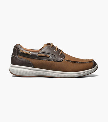 GREAT LAKE STONE CRA | Florsheim Great Lakes Moc Toe Oxford Stone Crazy Horse w/ Milled-Brandy