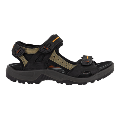 YUCATAN BLK | Ecco Offroad Yucatan Sandals - Black/Mole-Brandy