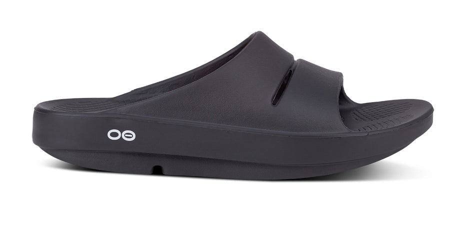 OOAHH BLACK SLIDE | OOFOS Ooahh Slide Mens Slip On Sandals Black 1100BLK