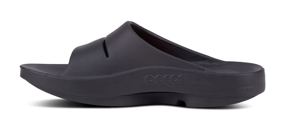 OOAHH BLACK SLIDE | OOFOS Ooahh Slide Mens Slip On Sandals Black 1100BLK