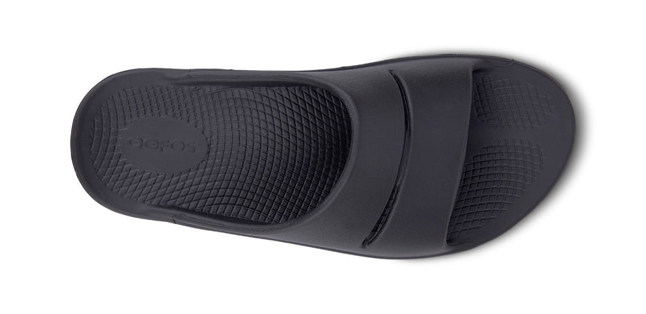 OOAHH BLACK SLIDE | OOFOS Ooahh Slide Mens Slip On Sandals Black 1100BLK