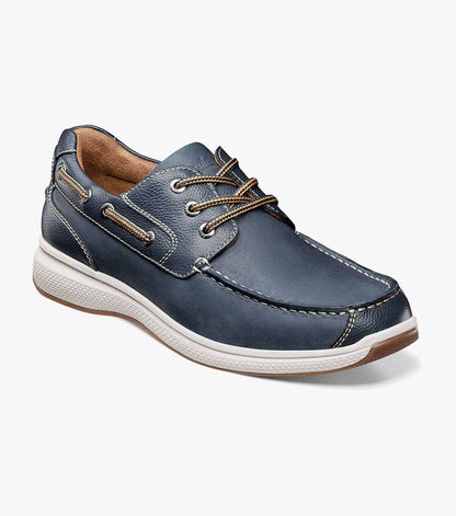 GREAT LAKE INDIGO | Florsheim Mens Great Lakes Moc Toe Oxford-Brandy