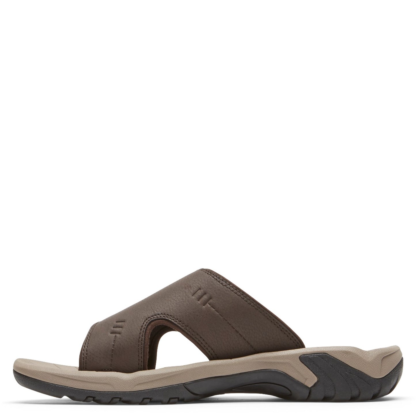 Byron Casual Slide Java Sandal- RockPort | Rockport Men's Byron Casual Slide Sandal-Brandy