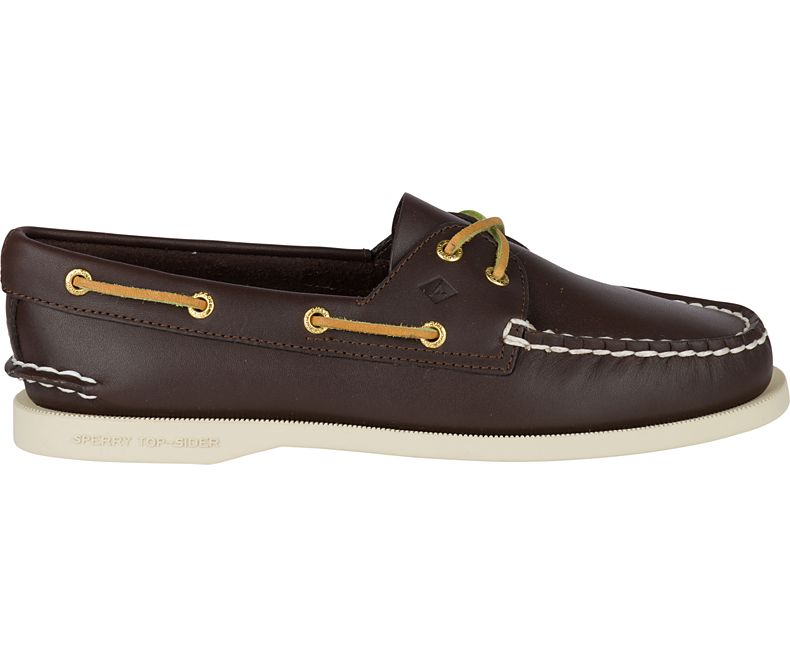 Sperry Women's Authentic Original Leather Boat Shoe (Medium) - Brandy`s shoes