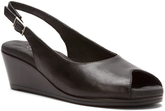 WALKING CRADLE, WEDGED HEEL SANDALS HOLIDAY BLK