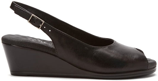 WALKING CRADLE, WEDGED HEEL SANDALS HOLIDAY BLK