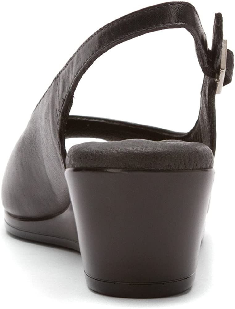 WALKING CRADLE, WEDGED HEEL SANDALS HOLIDAY BLK