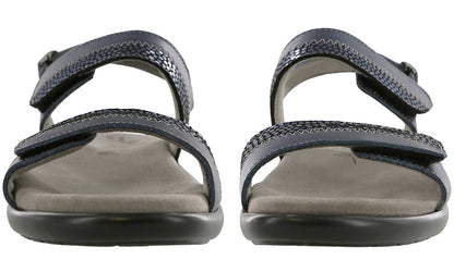 NUDU011 Heel Strap Navy Sandal-Made in USA